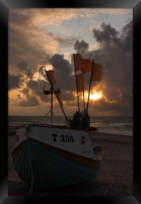 Fisher boat Framed Print by Thomas Schaeffer