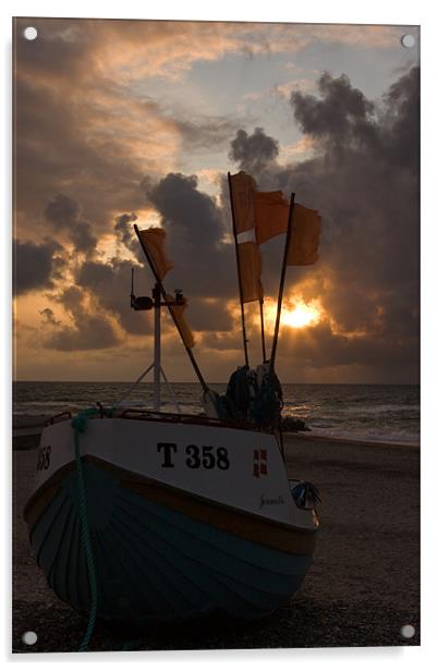 Fisher boat Acrylic by Thomas Schaeffer