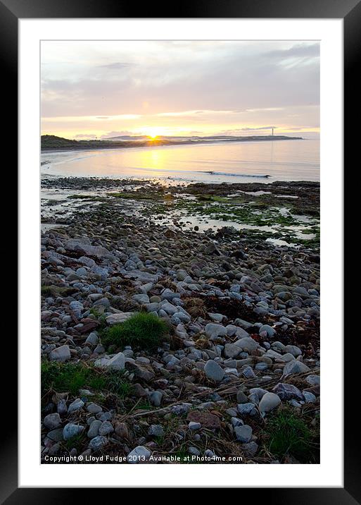 Late evening sunset in Lossiemouth Framed Mounted Print by Lloyd Fudge