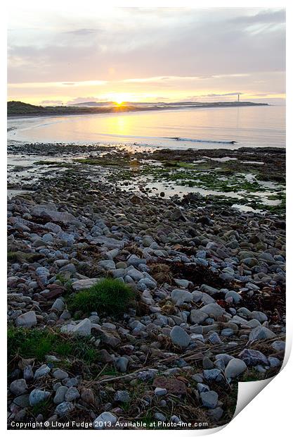 Late evening sunset in Lossiemouth Print by Lloyd Fudge