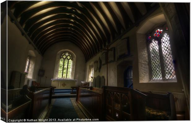 Cropwell church Canvas Print by Nathan Wright