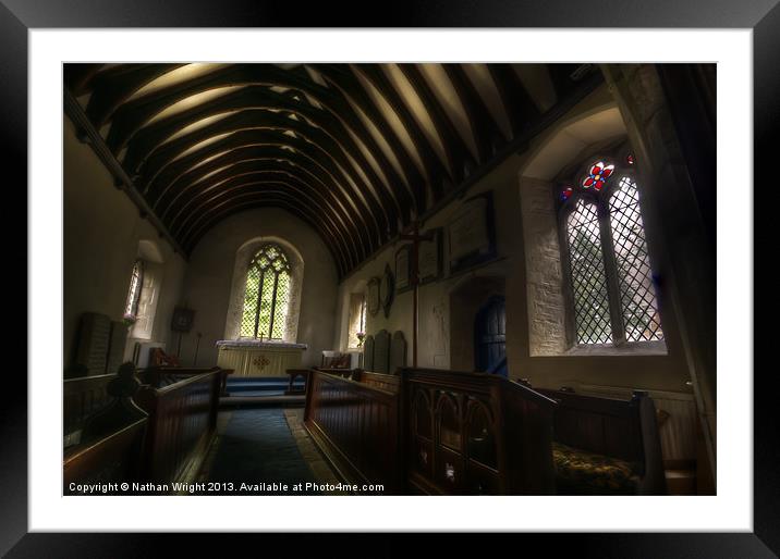 Cropwell church Framed Mounted Print by Nathan Wright