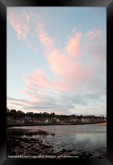 fishing town of lossiemouth Framed Print by Lloyd Fudge