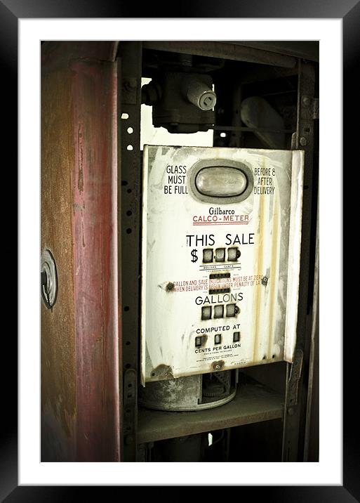 Antique Gas Pump Framed Mounted Print by Jessica Berlin