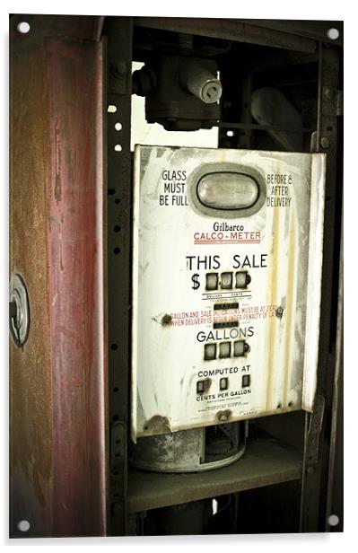 Antique Gas Pump Acrylic by Jessica Berlin
