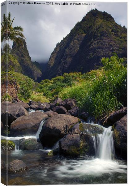 Iao  Storm Canvas Print by Mike Dawson