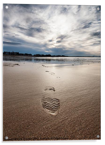 Footprint on Beach Acrylic by Keith Thorburn EFIAP/b