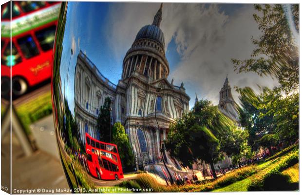 St Pauls Cathedral in abstract Canvas Print by Doug McRae