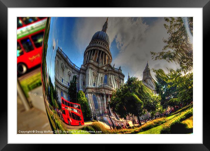St Pauls Cathedral in abstract Framed Mounted Print by Doug McRae