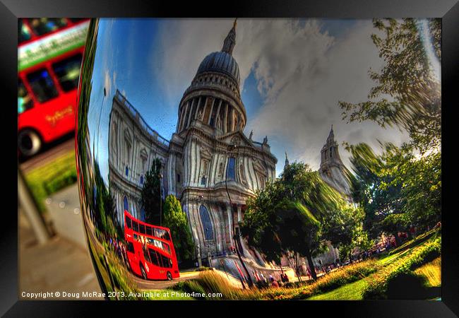 St Pauls Cathedral in abstract Framed Print by Doug McRae