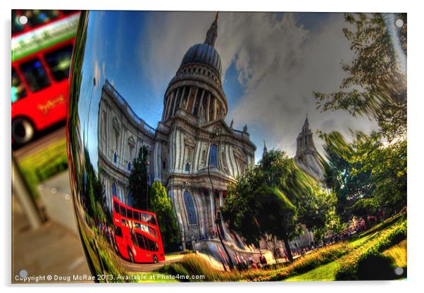 St Pauls Cathedral in abstract Acrylic by Doug McRae