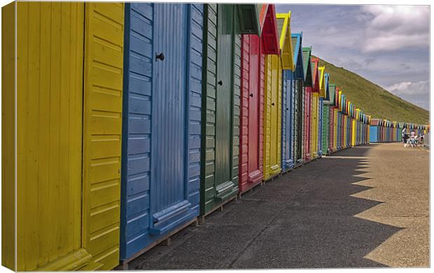 Beach huts in Whitby Canvas Print by James Marsden