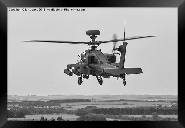 Apache on the prowl Framed Print by Ian Jones