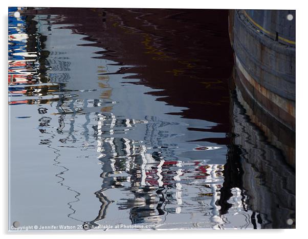 Harbour Reflections 1 Acrylic by Jennifer Henderson