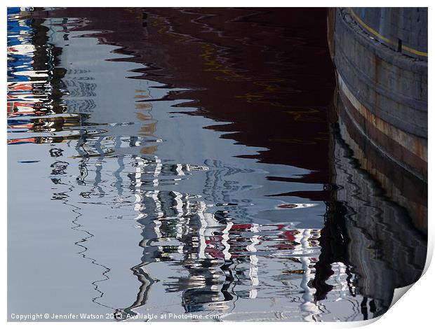 Harbour Reflections 1 Print by Jennifer Henderson