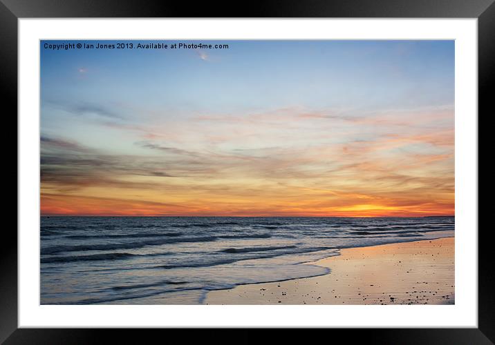 Sunset on the coast Framed Mounted Print by Ian Jones