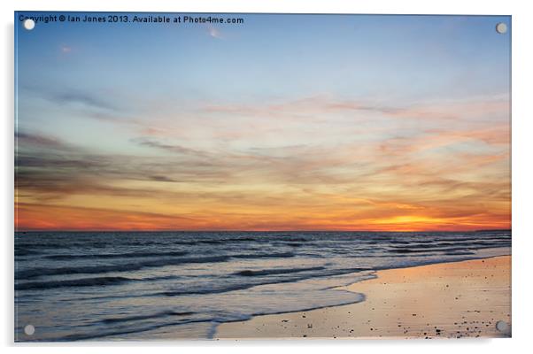 Sunset on the coast Acrylic by Ian Jones