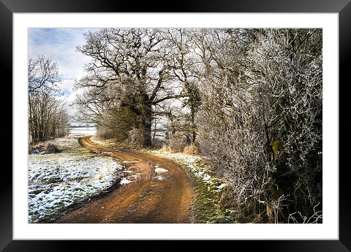 Country Road, Take Me Home Framed Mounted Print by Lee Morley