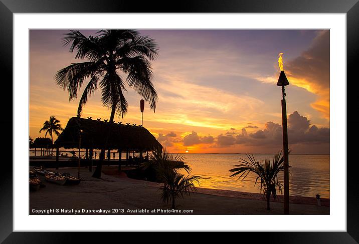 Beautiful Florida Sunset Framed Mounted Print by Nataliya Dubrovskaya