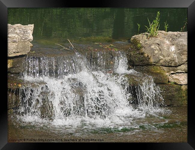 Small Waterfall Framed Print by Pics by Jody Adams