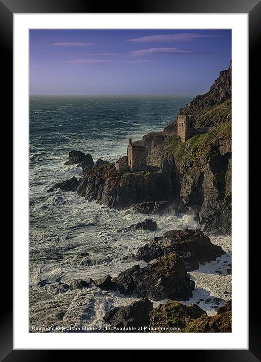 Botallack Crown Mine Framed Mounted Print by Graham Moore