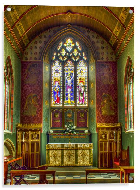 St Mary, Burghfield, Hampshire, England, UK Acrylic by Mark Llewellyn