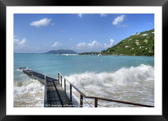 Ocean Swell in Cane Garden Bay,Tortola Framed Mounted Print by David Birchall