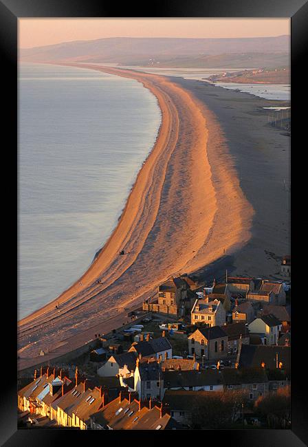 Chesil Beach, Dorset, UK Framed Print by Colin Tracy
