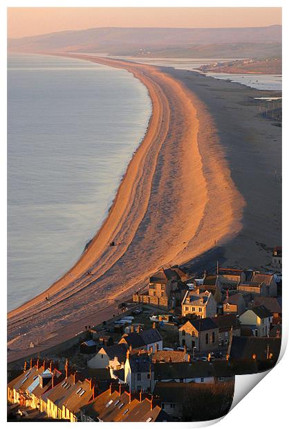 Chesil Beach, Dorset, UK Print by Colin Tracy