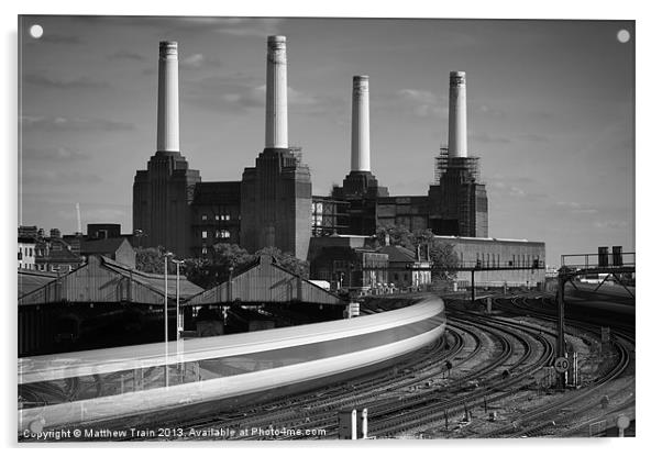 Train to Battersea Acrylic by Matthew Train