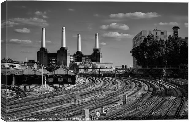 Battersea Power Station from Ebury Bridge Canvas Print by Matthew Train