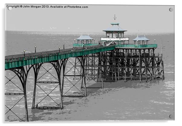 Victorian Pier, Clevedon. Acrylic by John Morgan