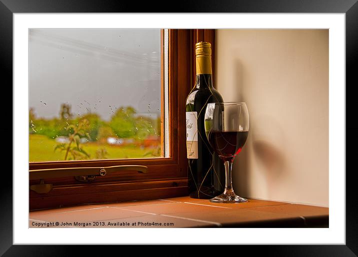 A wet evening in. Framed Mounted Print by John Morgan