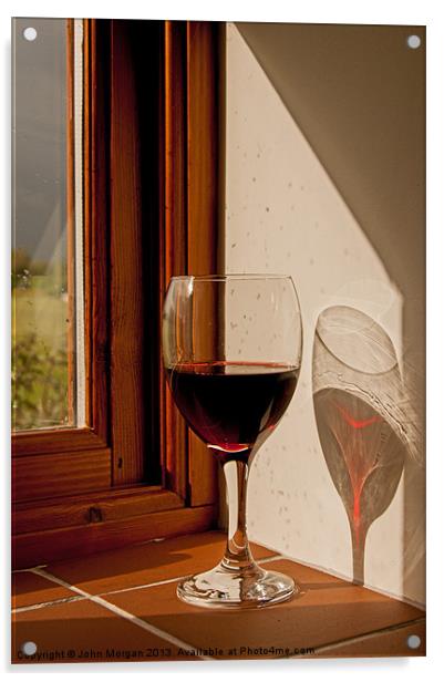 Red Wine shadow. Acrylic by John Morgan