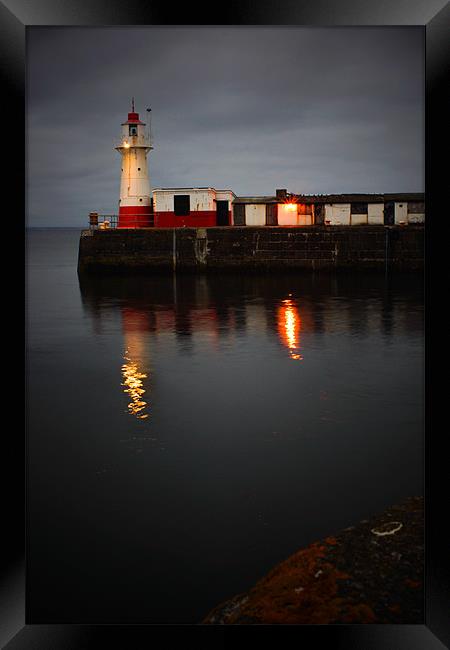 newlyn lighthouse Framed Print by jon betts