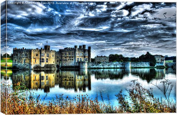 Leeds Castle. Canvas Print by Anthony Hedger