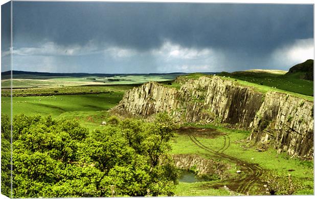Approaching Storm Hadrians Wall Canvas Print by Carole-Anne Fooks