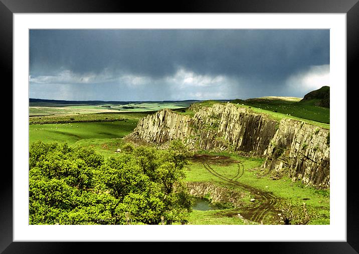 Approaching Storm Hadrians Wall Framed Mounted Print by Carole-Anne Fooks