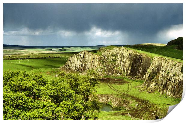 Approaching Storm Hadrians Wall Print by Carole-Anne Fooks