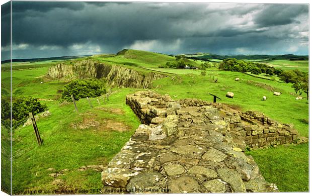 Approaching storm Hadrians Wall Canvas Print by Carole-Anne Fooks