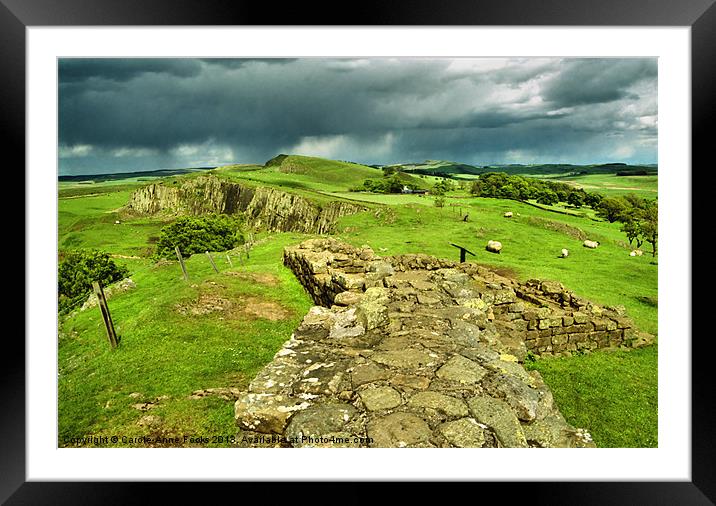 Approaching storm Hadrians Wall Framed Mounted Print by Carole-Anne Fooks