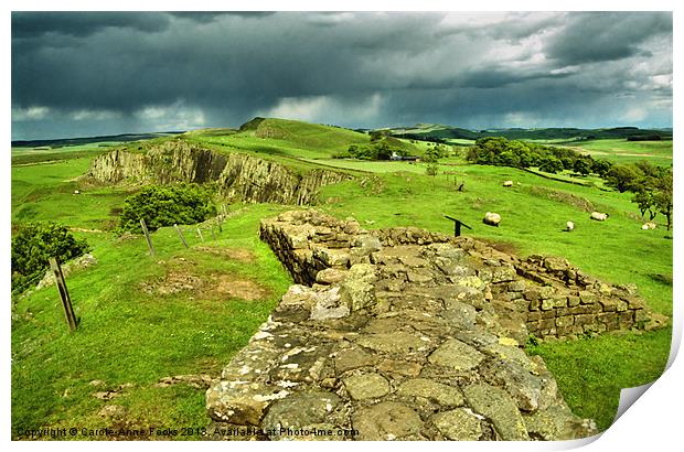 Approaching storm Hadrians Wall Print by Carole-Anne Fooks