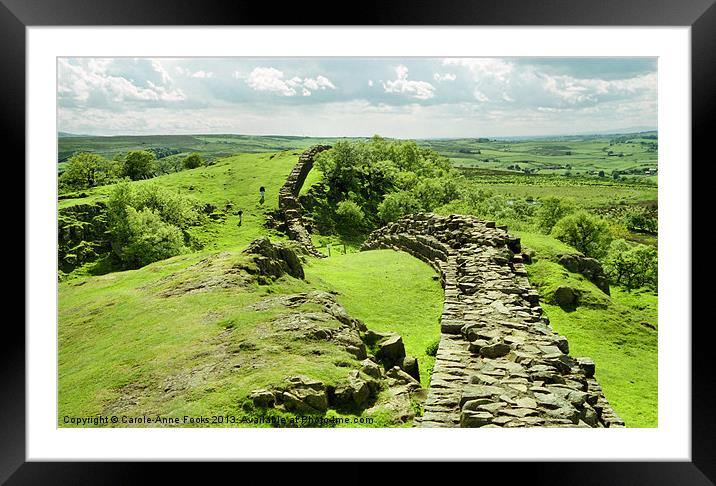 Hadrians Wall In The Landscape Framed Mounted Print by Carole-Anne Fooks