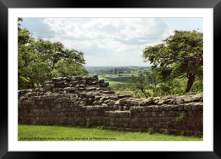 Hadrians Wall England Framed Mounted Print by Carole-Anne Fooks