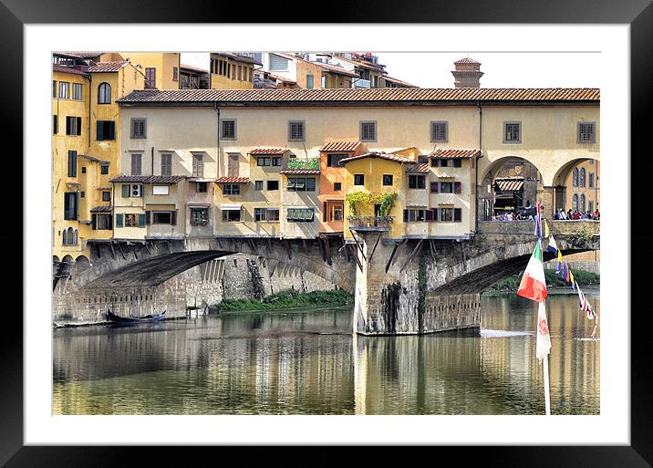 Ponte Vecchio, Florence, Italy Framed Mounted Print by Mike Jennings