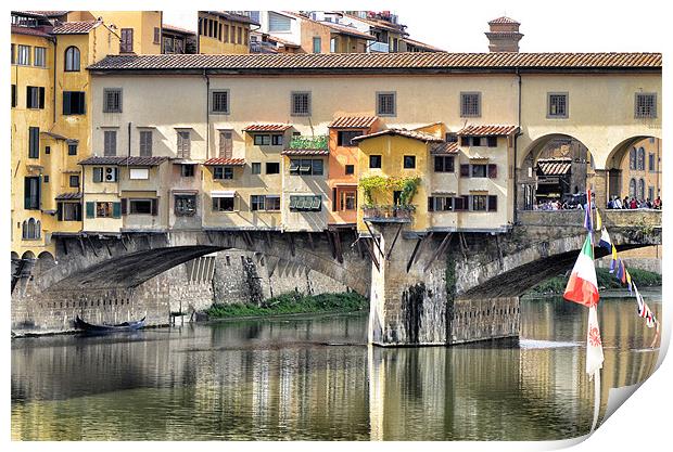 Ponte Vecchio, Florence, Italy Print by Mike Jennings
