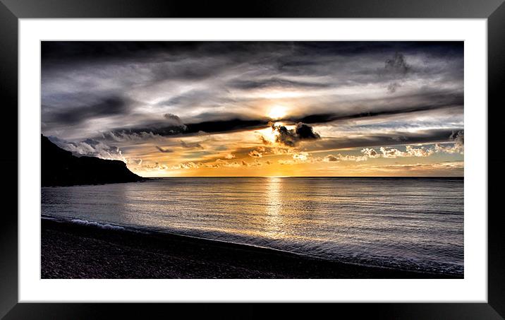 Dorset Sunset Framed Mounted Print by Mike Jennings