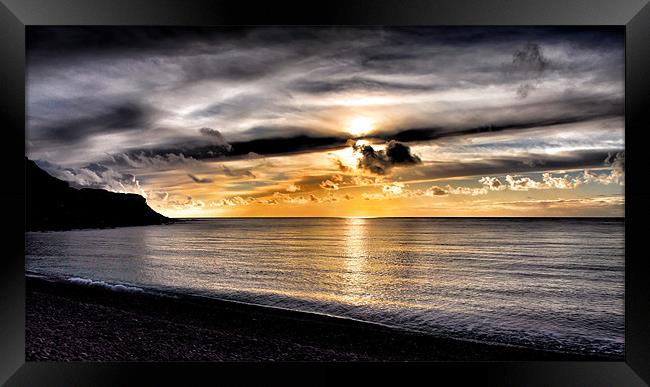 Dorset Sunset Framed Print by Mike Jennings