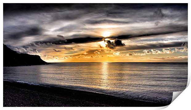 Dorset Sunset Print by Mike Jennings