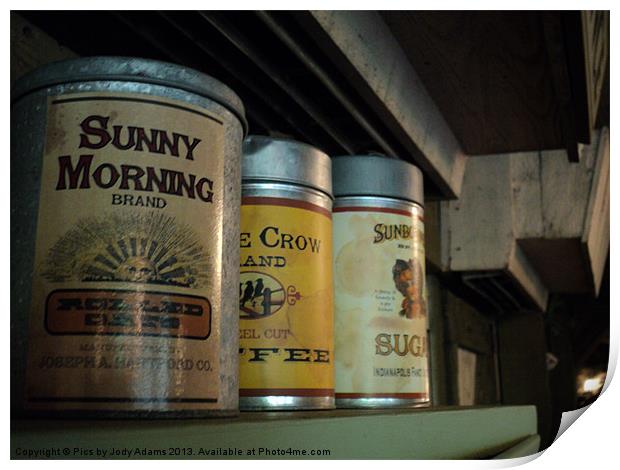 Antique Cans Print by Pics by Jody Adams